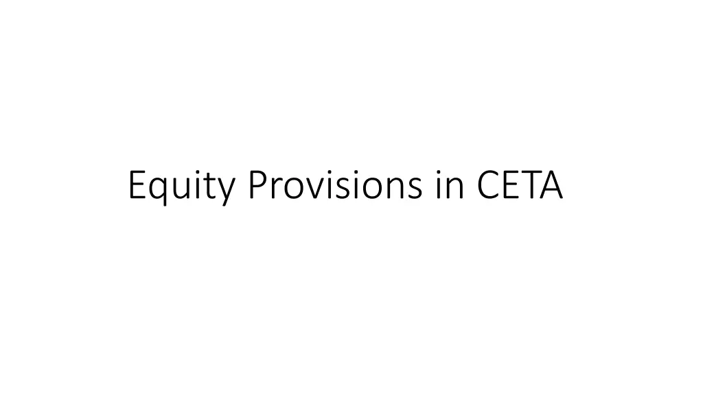 equity provisions in ceta