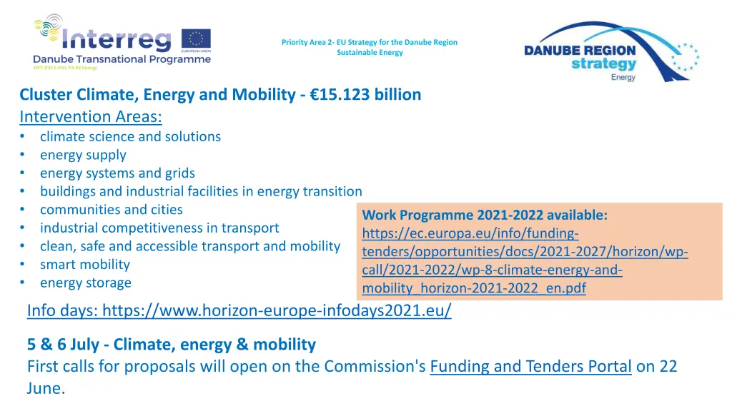 priority area 2 eu strategy for the danube region 13