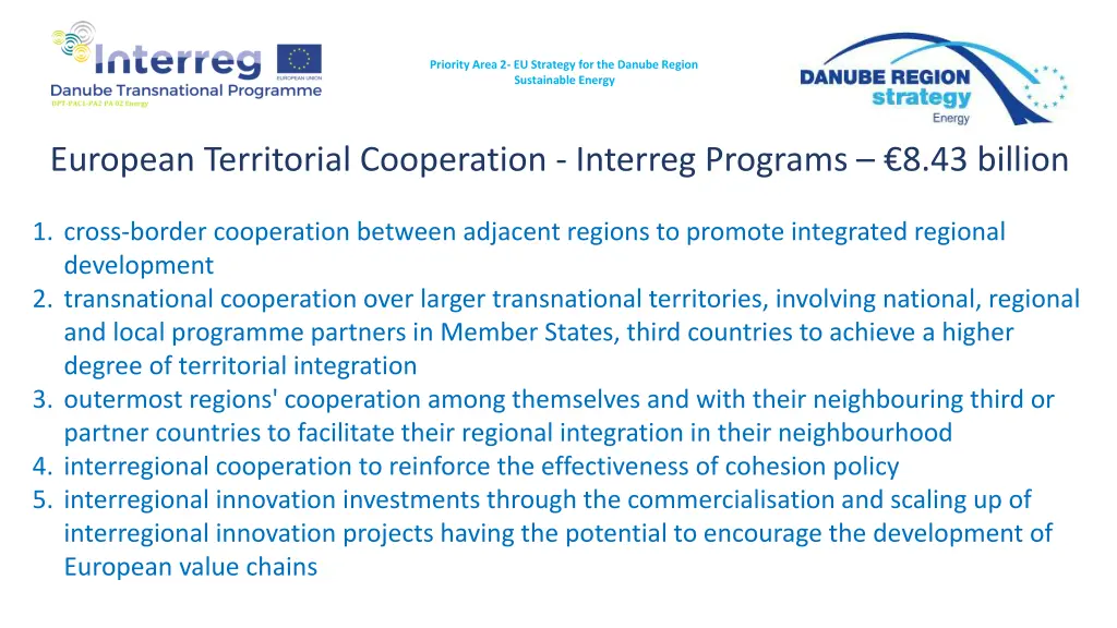 priority area 2 eu strategy for the danube region 4