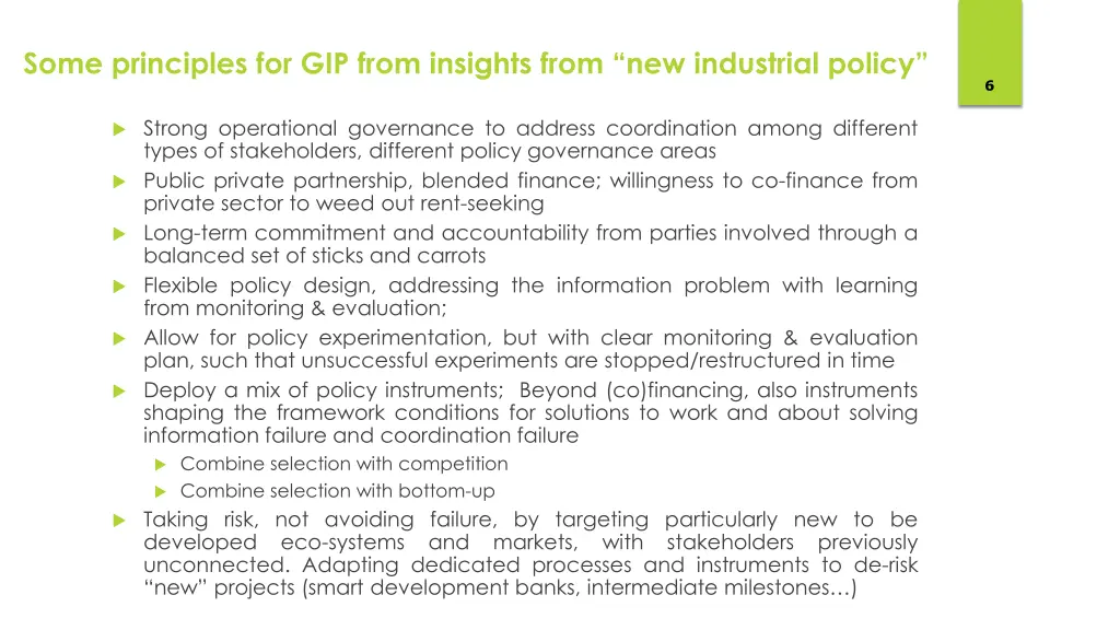 some principles for gip from insights from