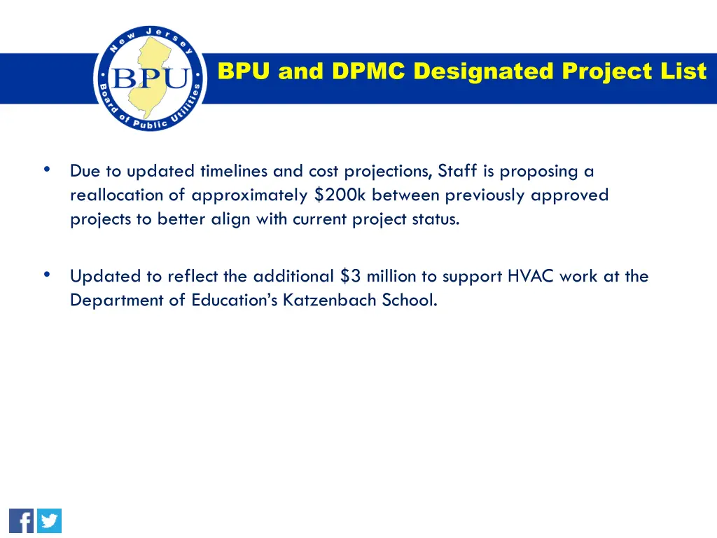 bpu and dpmc designated project list