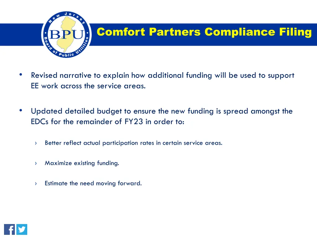 comfort partners compliance filing