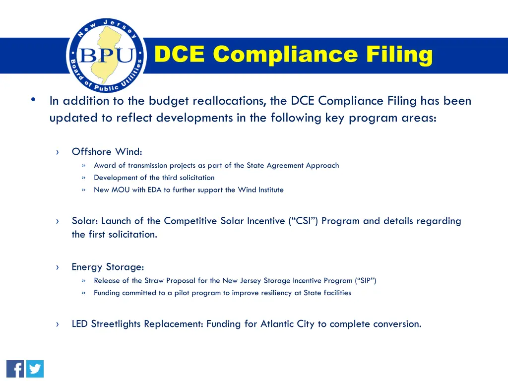 dce compliance filing