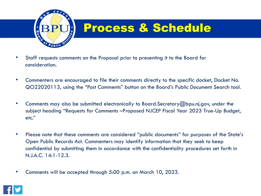 process schedule