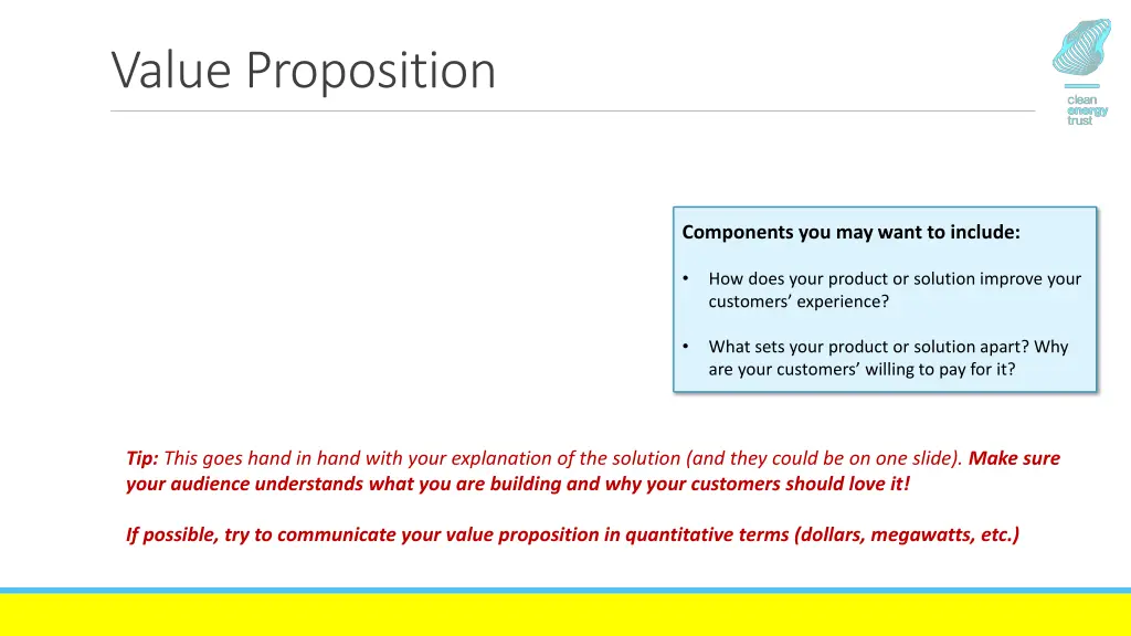 value proposition