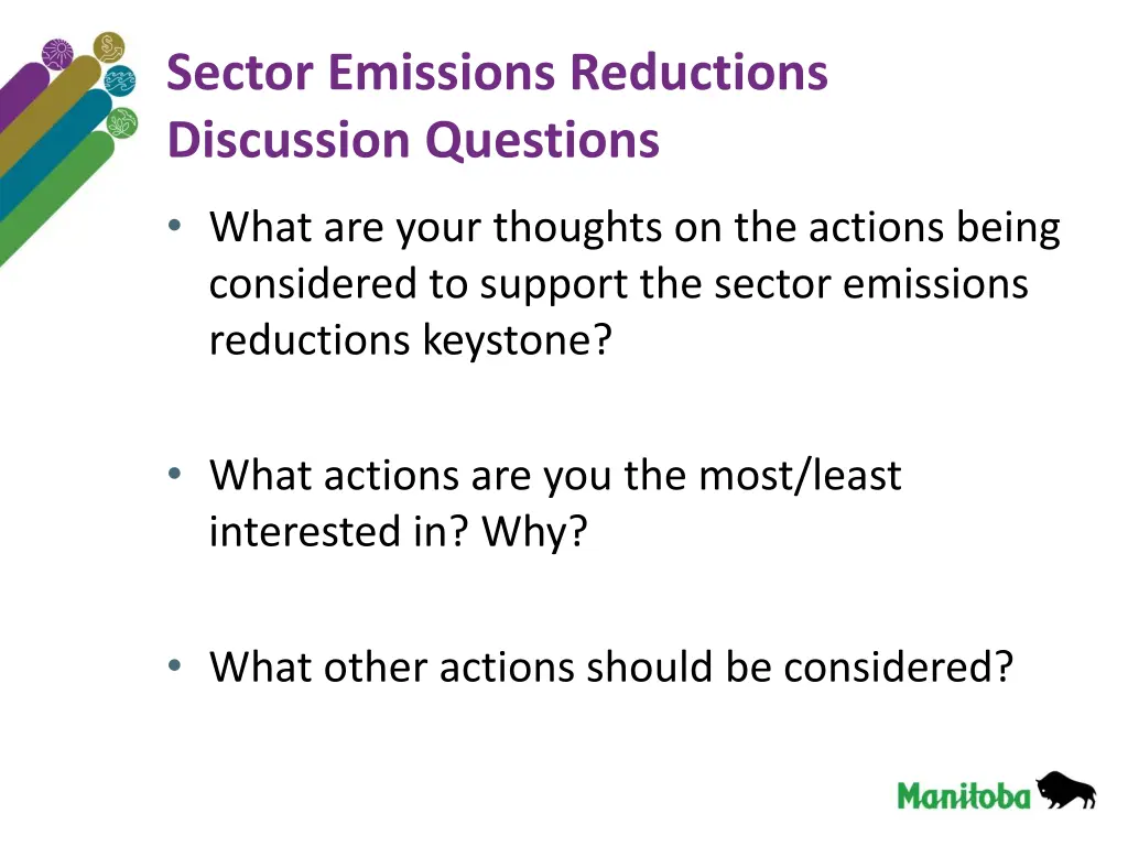 sector emissions reductions discussion questions