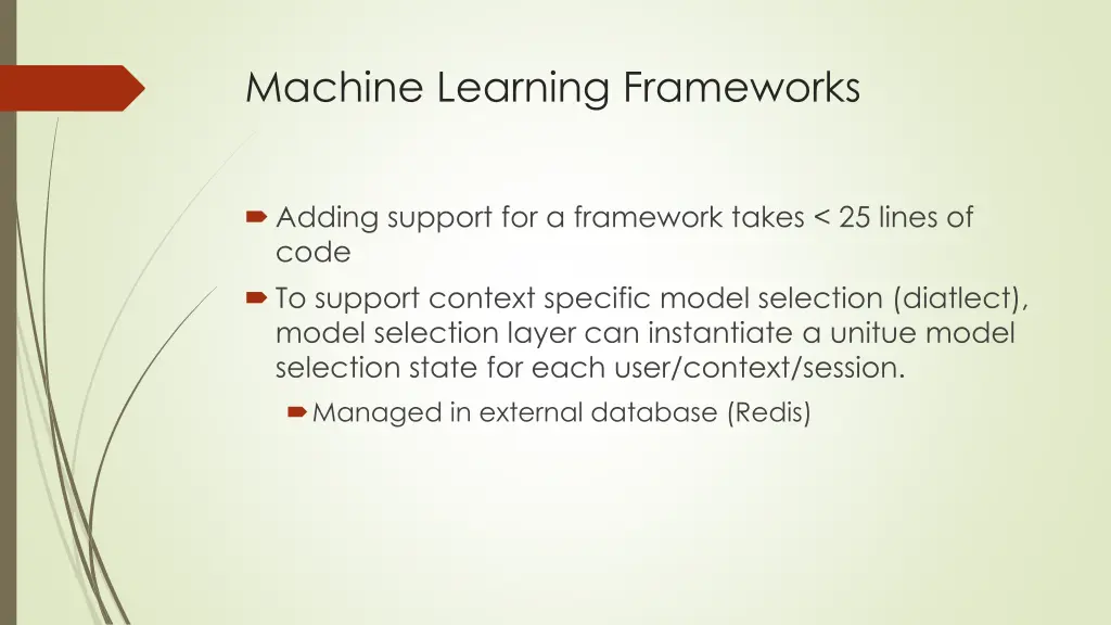 machine learning frameworks 1