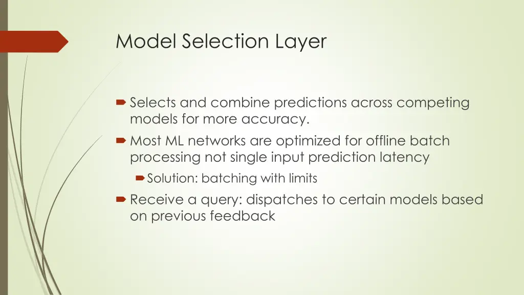 model selection layer