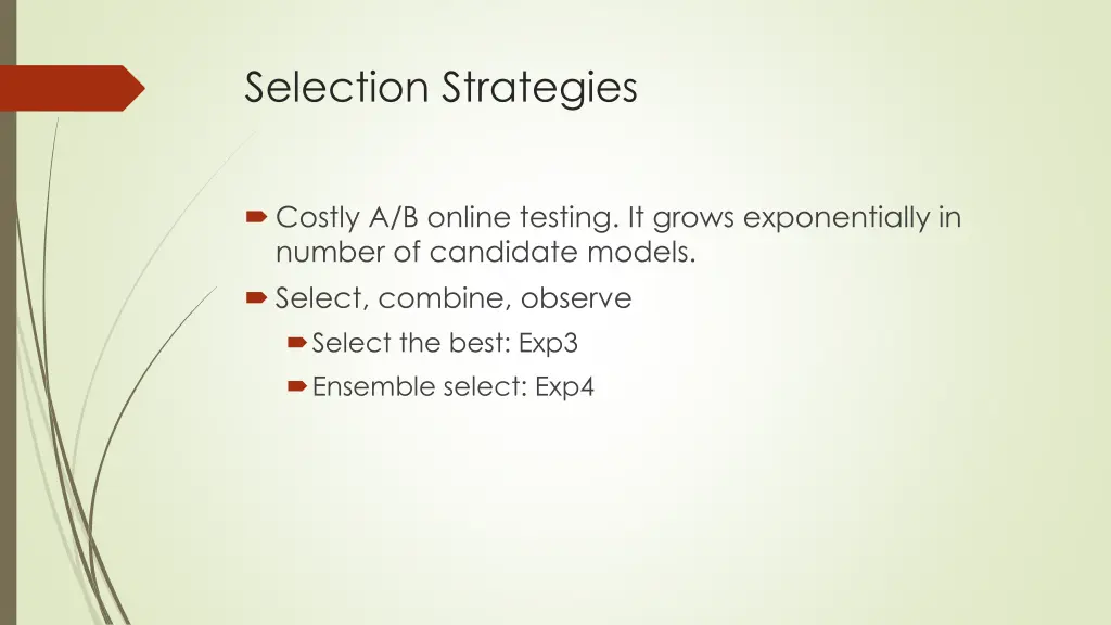 selection strategies