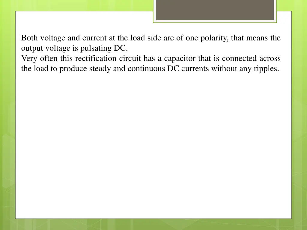 both voltage and current at the load side