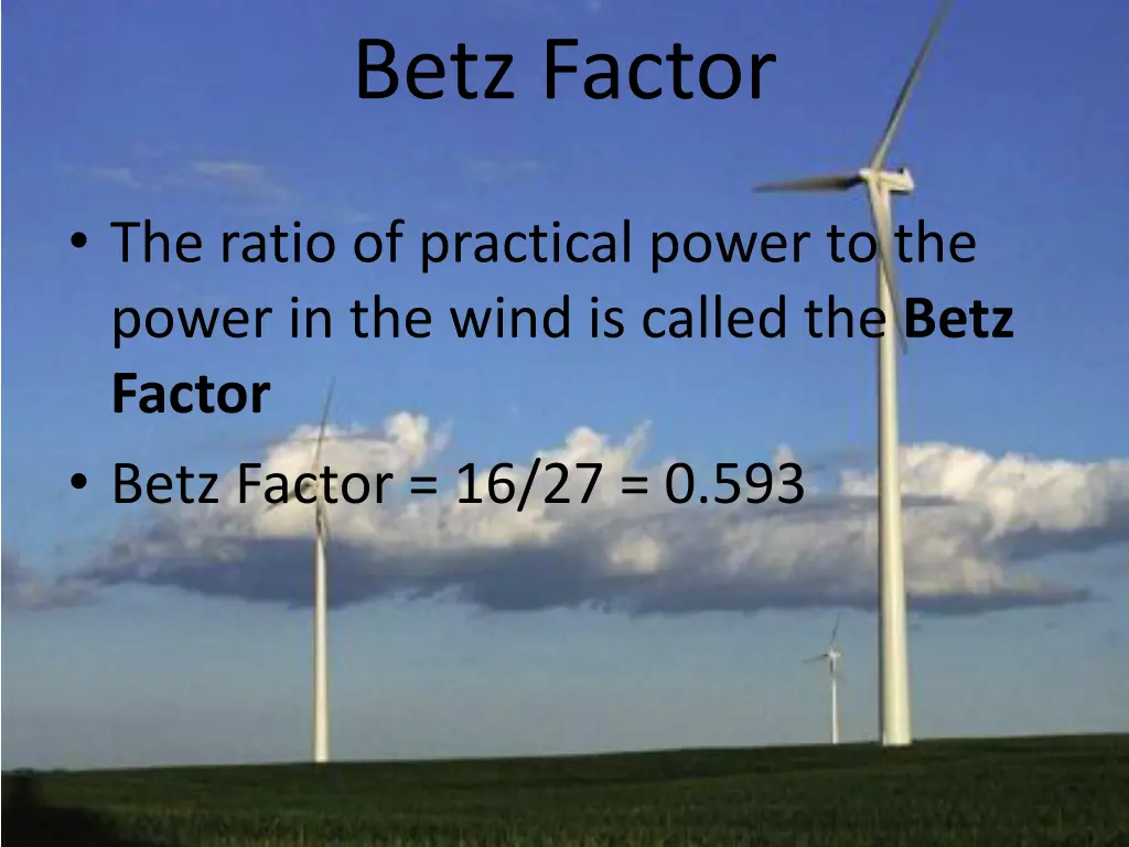 betz factor