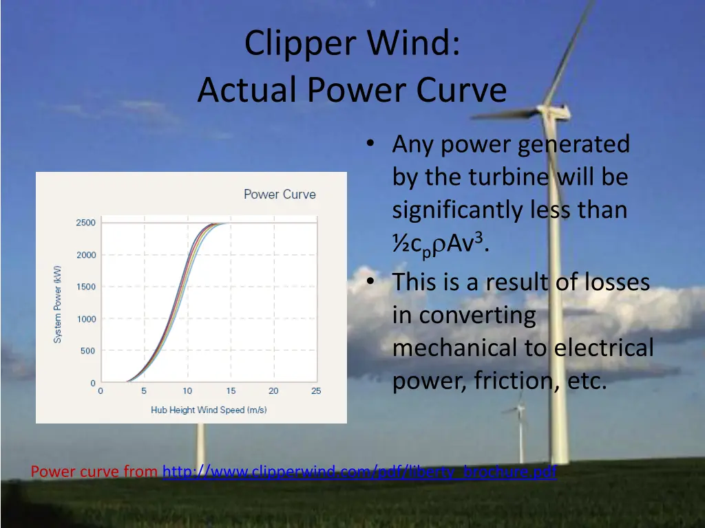 clipper wind actual power curve 1