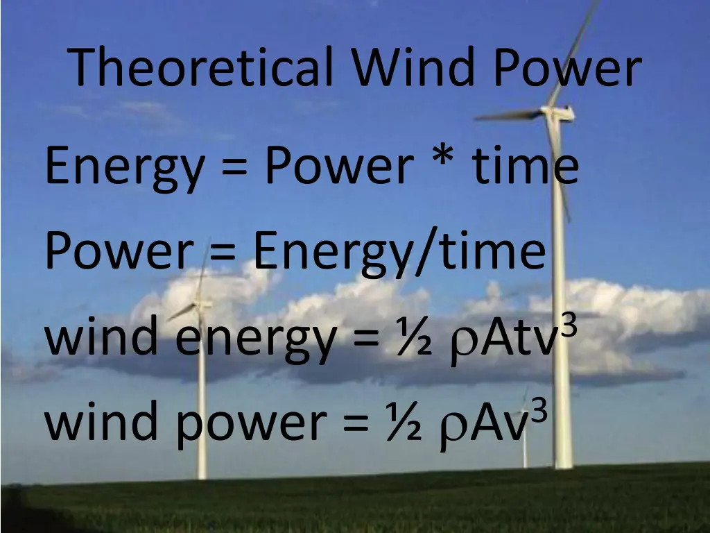 theoretical wind power