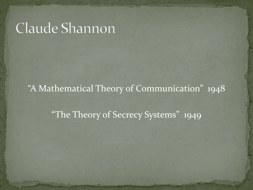 claude shannon