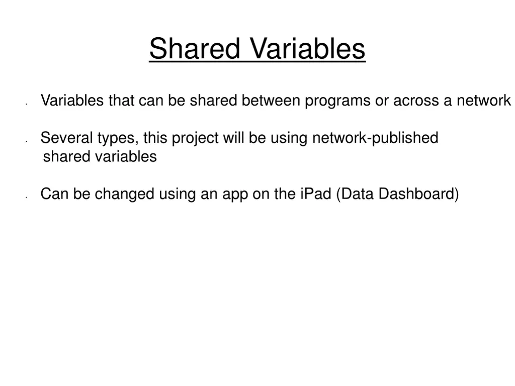 shared variables