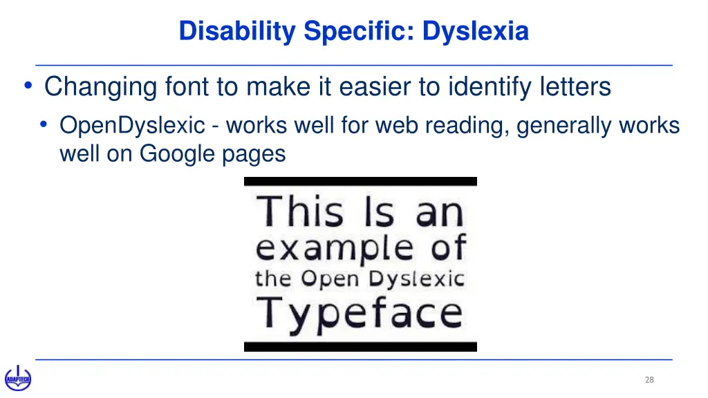 disability specific dyslexia