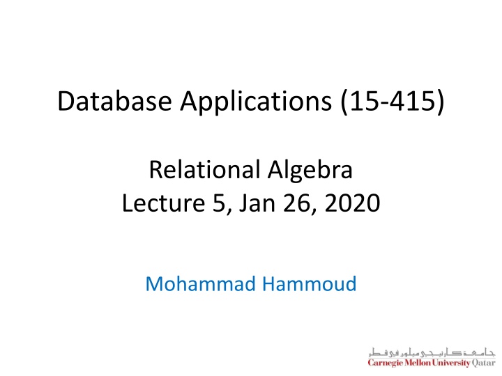 database applications 15 415