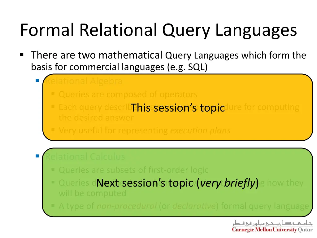 formal relational query languages 1