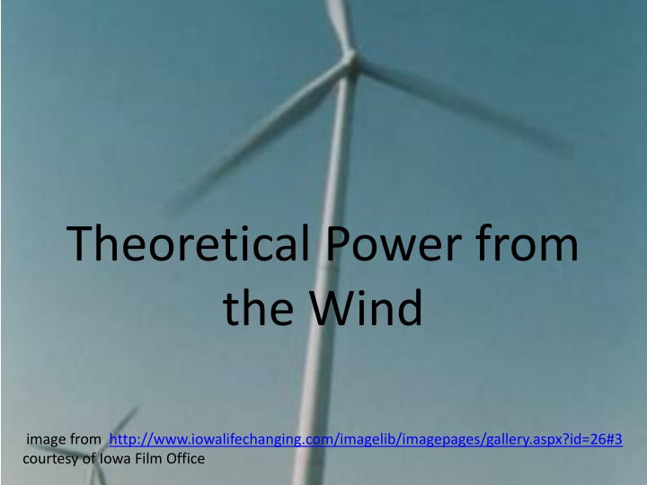 theoretical power from the wind