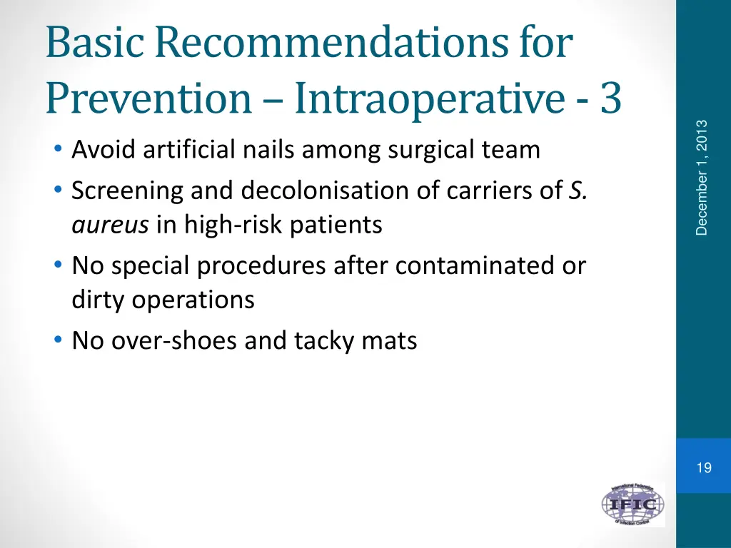 basic recommendations for prevention 2