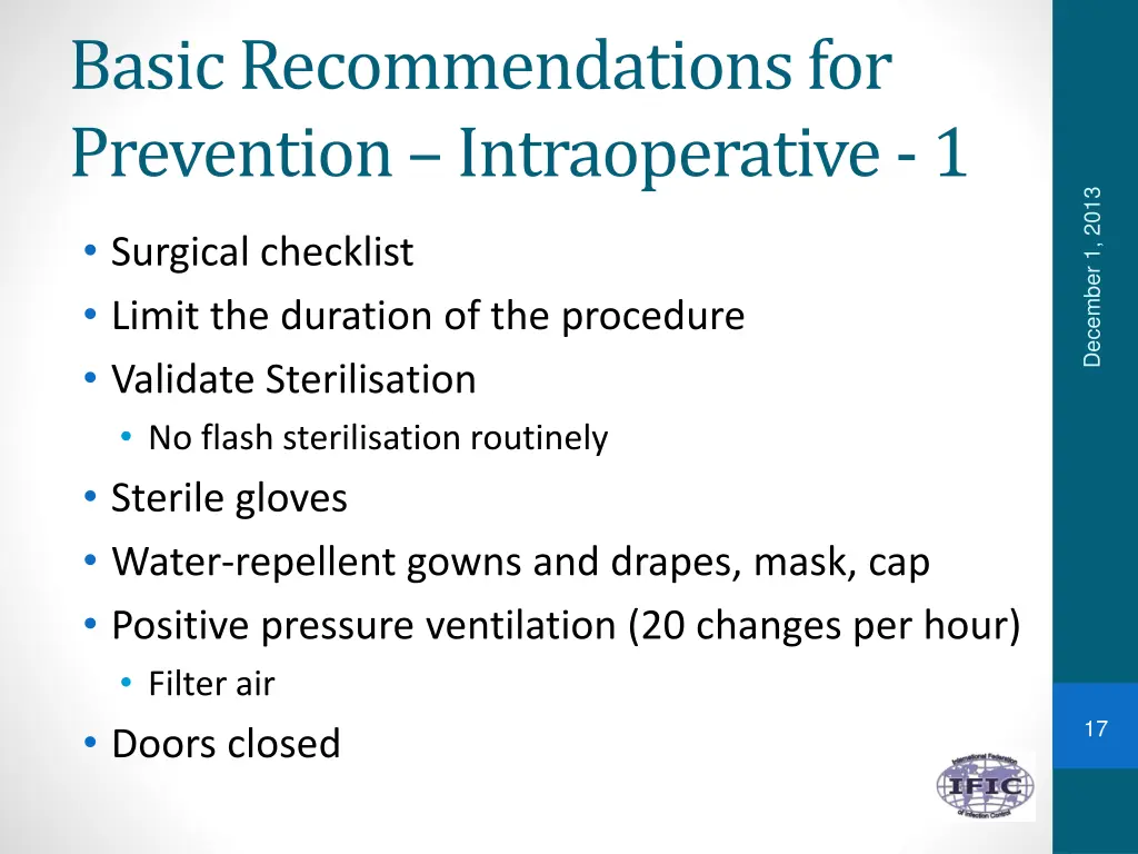 basic recommendations for prevention