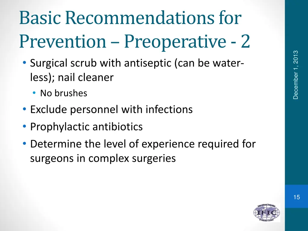 basic recommendations for prevention preoperative 1