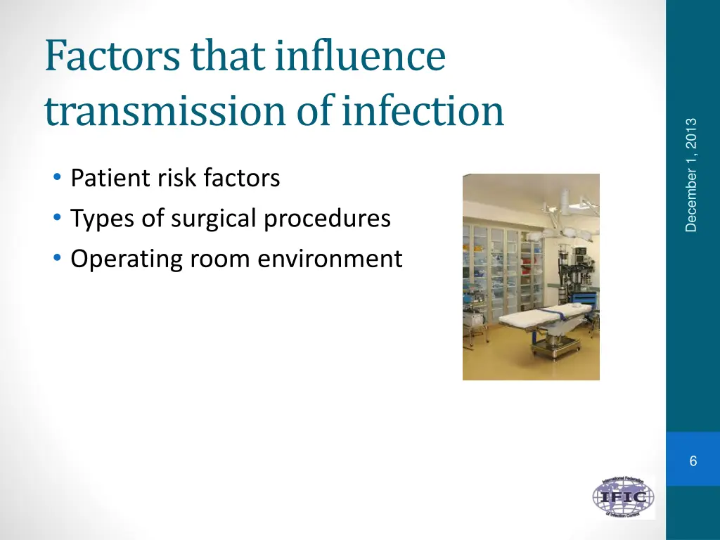 factors that influence transmission of infection