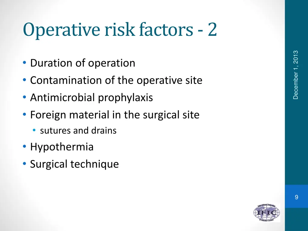 operative risk factors 2