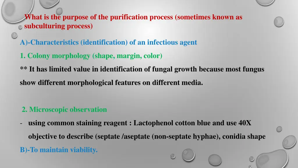 what is the purpose of the purification process