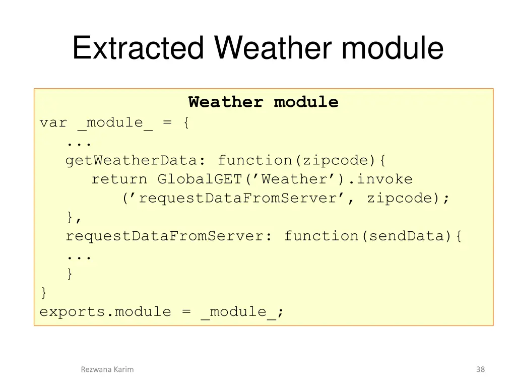 extracted weather module