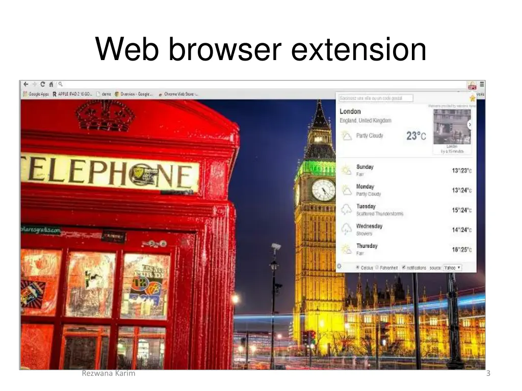 web browser extension