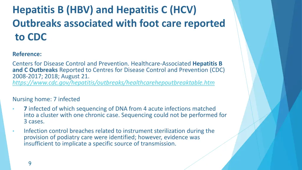 hepatitis b hbv and hepatitis c hcv outbreaks