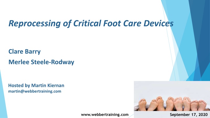 reprocessing of critical foot care devices