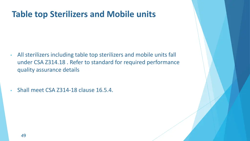 table top sterilizers and mobile units