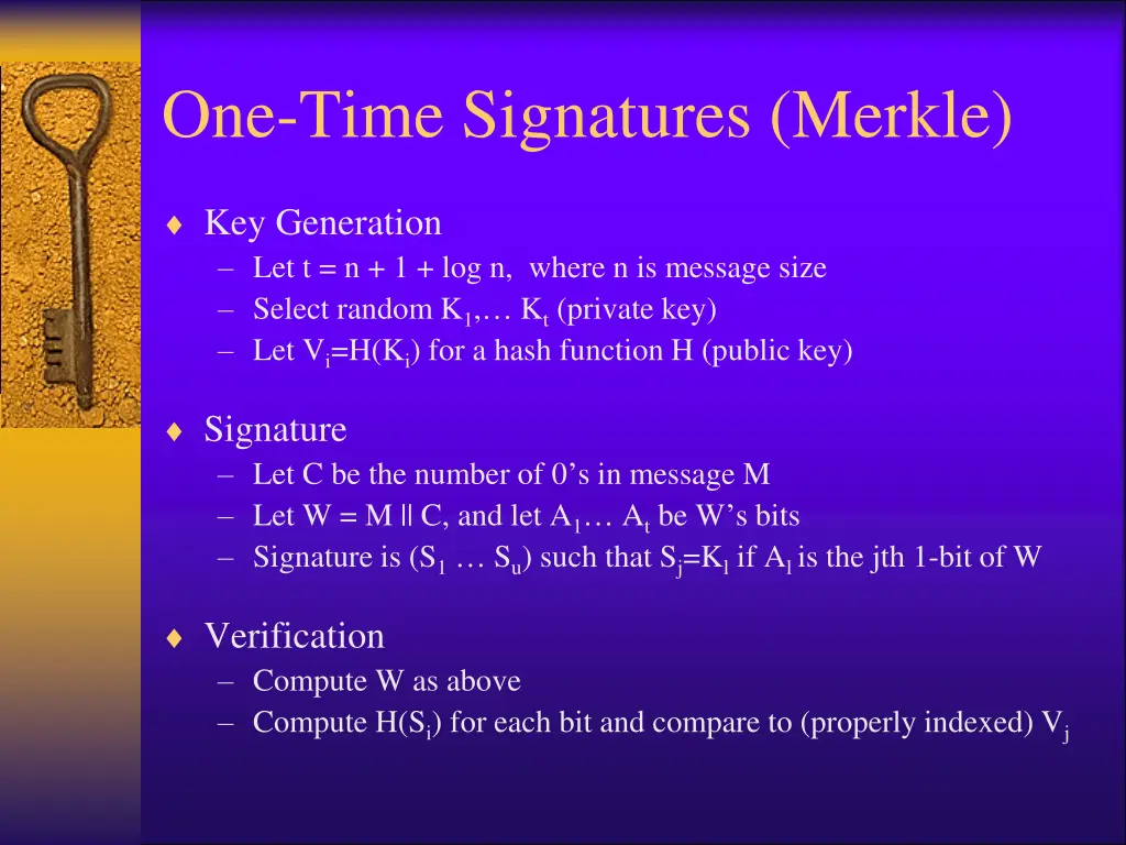 one time signatures merkle