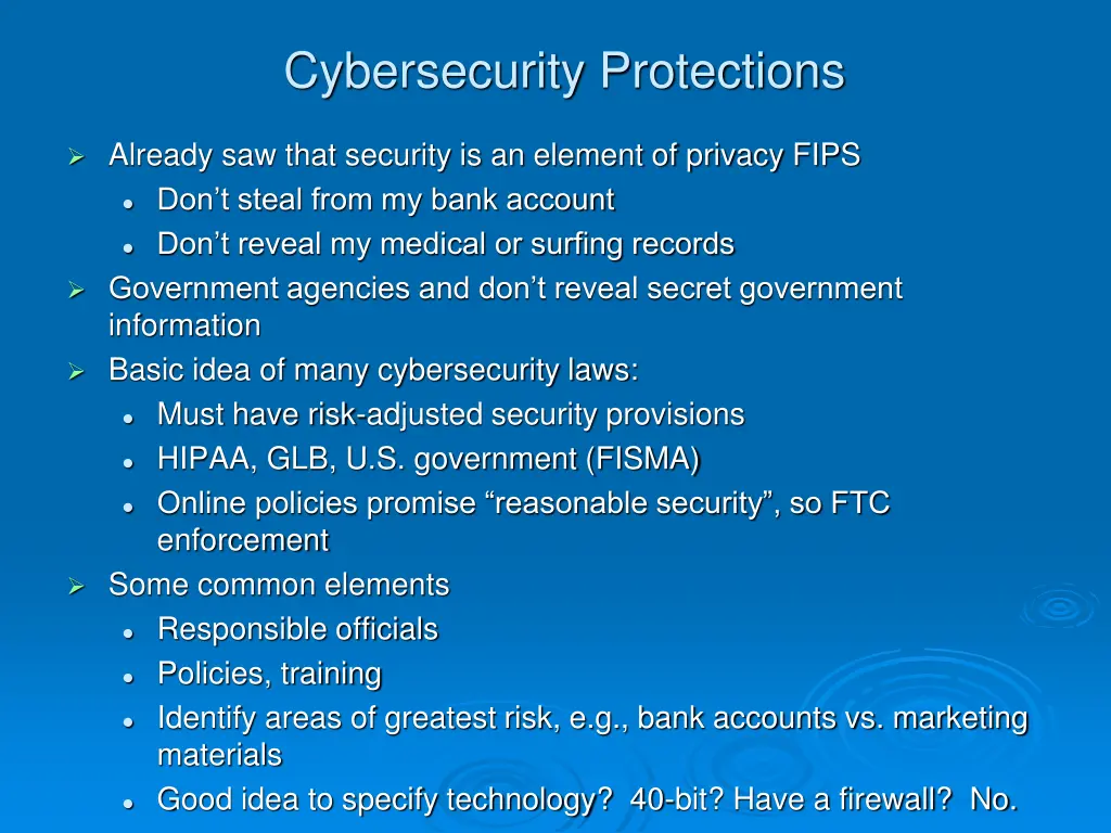 cybersecurity protections