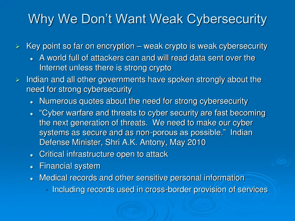 why we don t want weak cybersecurity