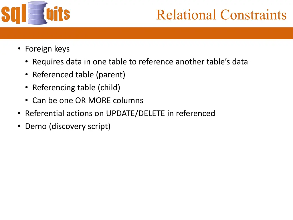 relational constraints