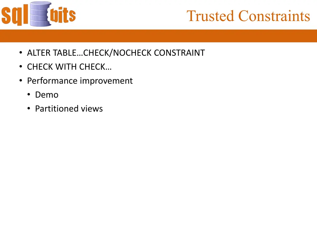 trusted constraints