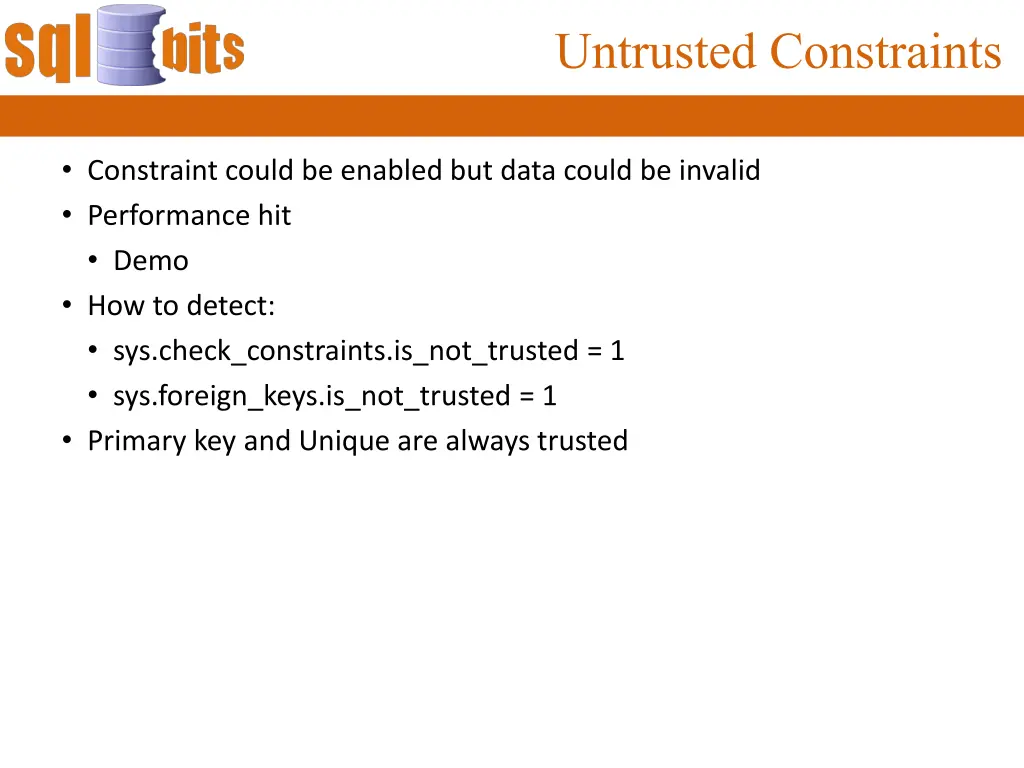 untrusted constraints