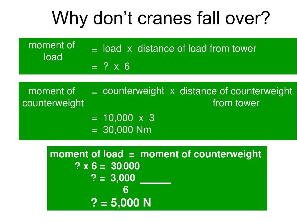 why don t cranes fall over 2