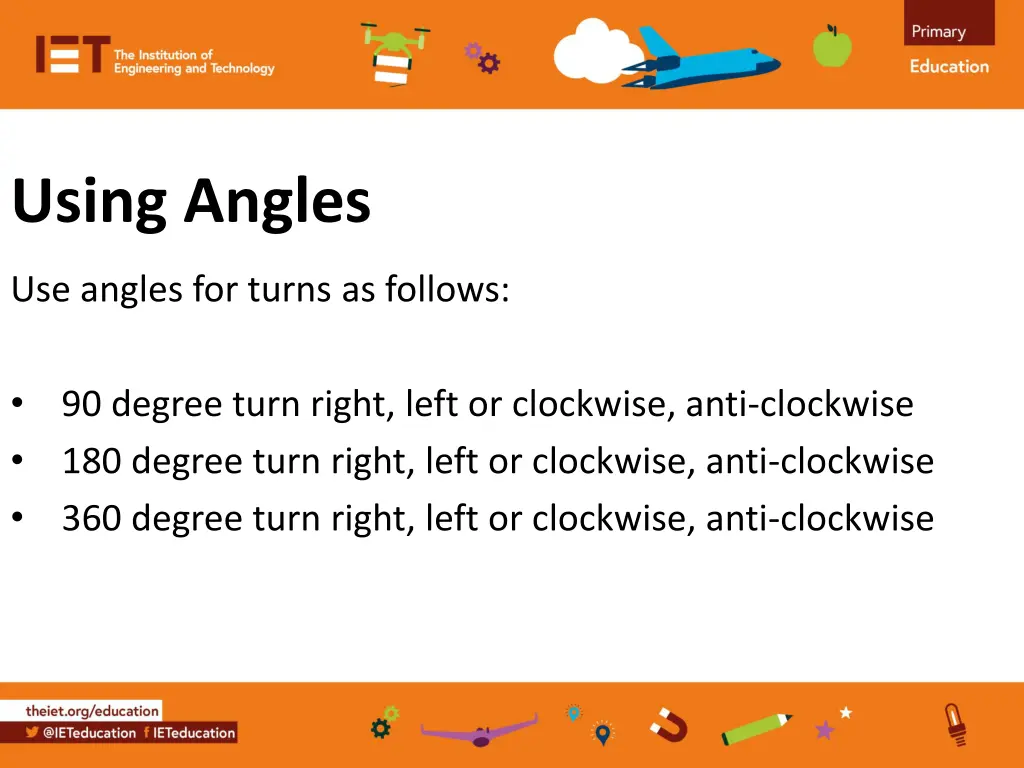 using angles