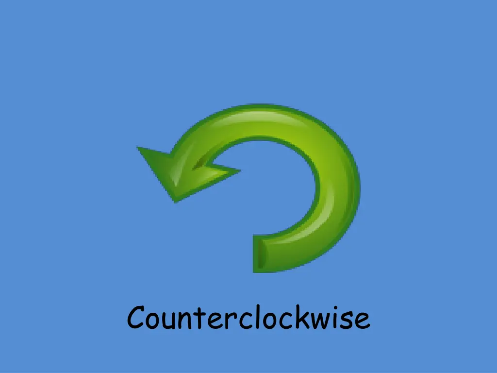 counterclockwise