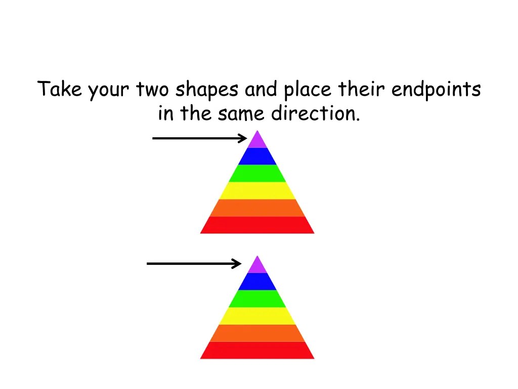 take your two shapes and place their endpoints