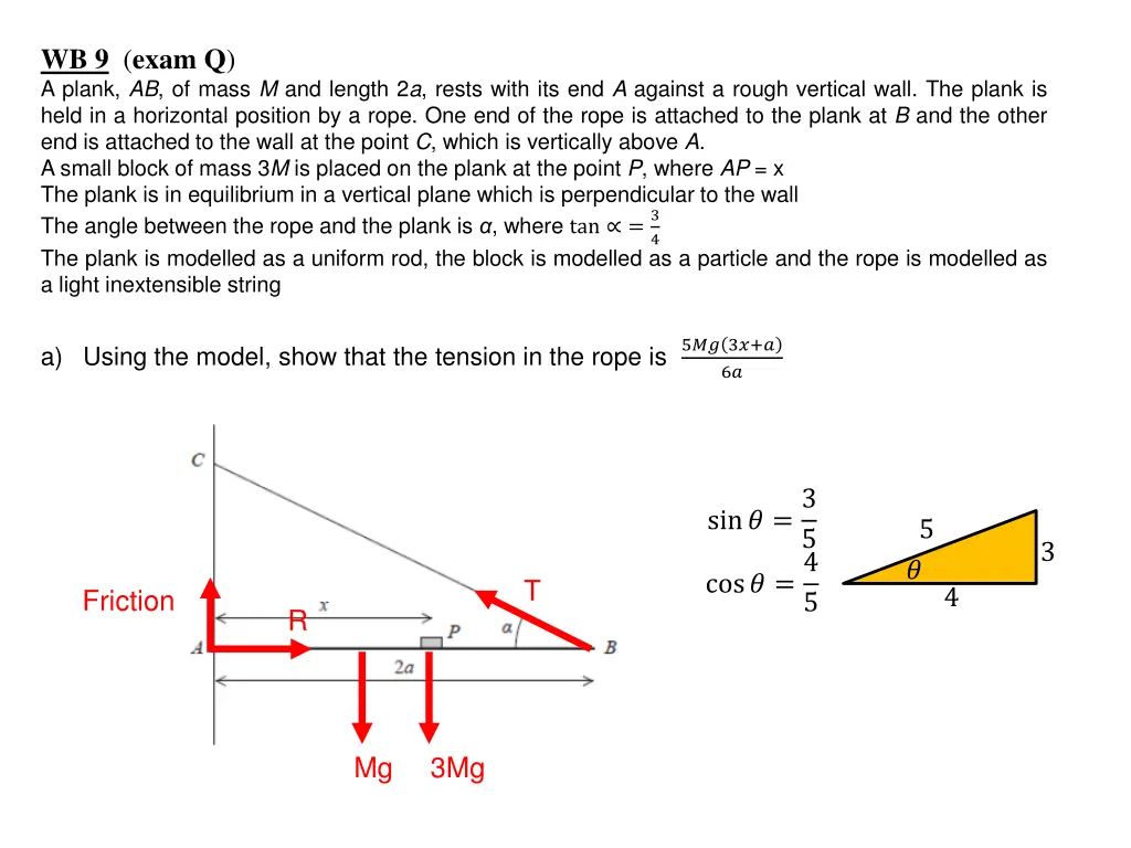 wb 9 exam q a plank ab of mass m and length