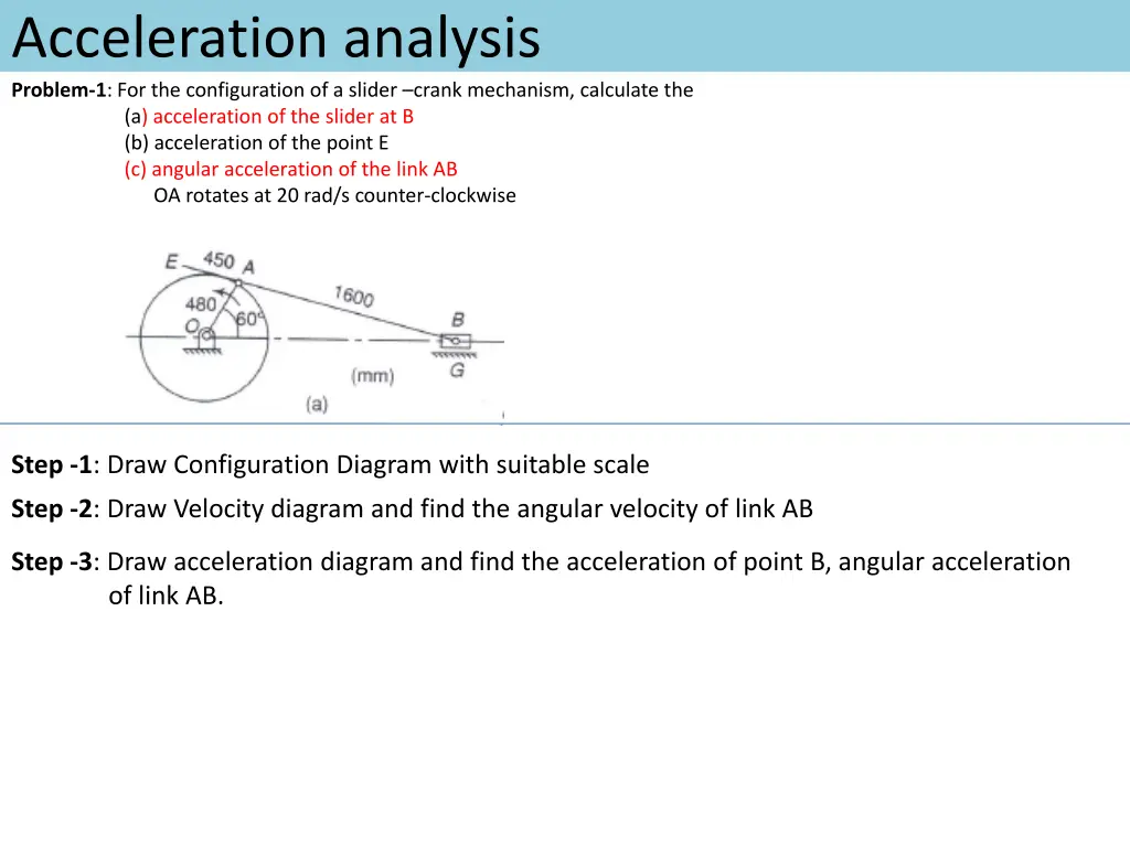 acceleration analysis problem