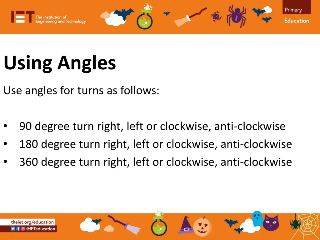 using angles