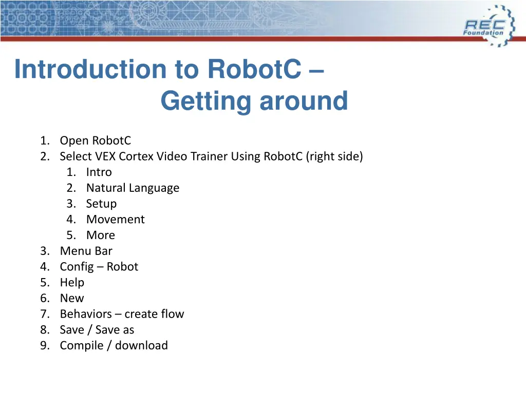 introduction to robotc getting around