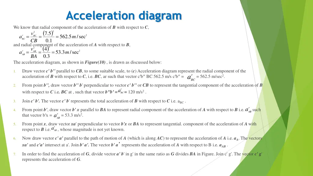 acceleration diagram