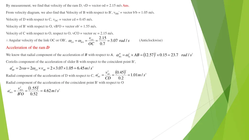 by measurement we find that velocity